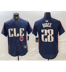 Men Cleveland Guardians 28 Tanner Bibee Navy 2024 City Connect Limited Stitched jerseys 2 Men Cleveland Guardians 28 Tanner Bibee Navy 2024 City Connect Limited Stitched jerseys 2