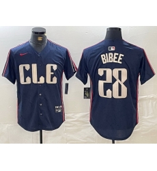 Men Cleveland Guardians 28 Tanner Bibee Navy 2024 City Connect Limited Stitched jerseys 4 Men Cleveland Guardians 28 Tanner Bibee Navy 2024 City Connect Limited Stitched jerseys 4