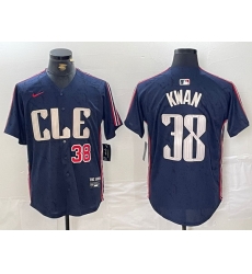 Men Cleveland Guardians 38 Steven Kwan Navy 2024 City Connect Limited Stitched Baseball Jersey 2 Men Cleveland Guardians 38 Steven Kwan Navy 2024 City Connect Limited Stitched Baseball Jersey 2