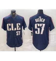 Men Cleveland Guardians 57 Shane Bieber Navy 2024 City Connect Limited Stitched Baseball Jersey 4 Men Cleveland Guardians 57 Shane Bieber Navy 2024 City Connect Limited Stitched Baseball Jersey 4
