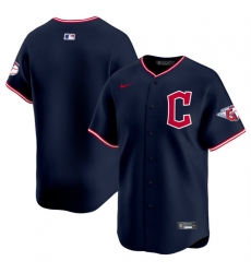 Men Cleveland Guardians Blank Navy 2025 Alternate Limited Stitched Baseball Jersey Men Cleveland Guardians Blank Navy 2025 Alternate Limited Stitched Baseball Jersey