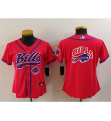 Women Buffalo Bills Red Team Big Logo With Patch Cool Base Stitched Baseball Jersey 2 Women Buffalo Bills Red Team Big Logo With Patch Cool Base Stitched Baseball Jersey 2
