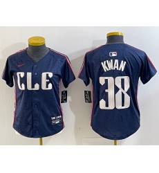 Women Cleveland Guardians 38 Steven Kwan Navy 2024 City Connect Limited Stitched jerseys Women Cleveland Guardians 38 Steven Kwan Navy 2024 City Connect Limited Stitched jerseys