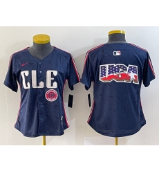 Women Cleveland Guardians Team Big Logo Navy 2024 City Connect Stitched Baseball Jersey 5 Women Cleveland Guardians Team Big Logo Navy 2024 City Connect Stitched Baseball Jersey 5