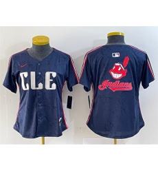 Women Cleveland Guardians Team Big Logo Navy 2024 City Connect Stitched Baseball Jersey Women Cleveland Guardians Team Big Logo Navy 2024 City Connect Stitched Baseball Jersey