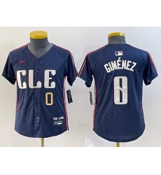 Youth Cleveland Guardians 0 Andres Gimenez Navy 2024 City Connect Limited Stitched Baseball Jersey 8 Youth Cleveland Guardians 0 Andres Gimenez Navy 2024 City Connect Limited Stitched Baseball Jersey 8