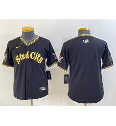 Youth Pittsburgh Pirates Blank Black 412 Patch Vapor Premier Limited Stitched Baseball Jersey Youth Pittsburgh Pirates Blank Black 412 Patch Vapor Premier Limited Stitched Baseball Jersey