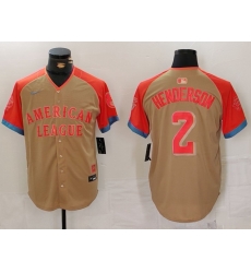 Men American League 2 Gunnar Henderson Cream 2024 All Star Elite Stitched Baseball Jersey 5