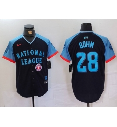Men National League 28 Alec Bohm Navy 2024 All Star Limited Stitched Baseball Jersey 1 Men National League 28 Alec Bohm Navy 2024 All Star Limited Stitched Baseball Jersey 1