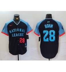Men National League 28 Alec Bohm Navy 2024 All Star Limited Stitched Baseball Jersey 5 Men National League 28 Alec Bohm Navy 2024 All Star Limited Stitched Baseball Jersey 5