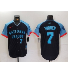 Men National League 7 Trea Turner Navy 2024 All Star Limited Stitched Baseball Jersey 2 Men National League 7 Trea Turner Navy 2024 All Star Limited Stitched Baseball Jersey 2