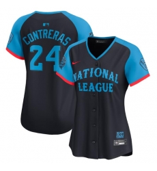 Women National League 24 William Contreras Navy 2024 All Star Limited Stitched Baseball Jersey Women National League 24 William Contreras Navy 2024 All Star Limited Stitched Baseball Jersey