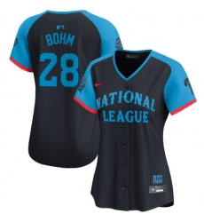 Women National League 28 Alec Bohm Navy 2024 All Star Limited Stitched Baseball Jersey_2 Women National League 28 Alec Bohm Navy 2024 All Star Limited Stitched Baseball Jersey_2