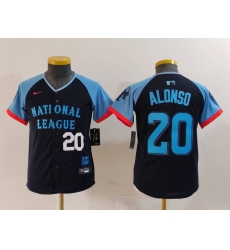 Youth National League 20 Pete Alonso Navy 2024 All Star Limited Stitched Baseball Jersey 3 Youth National League 20 Pete Alonso Navy 2024 All Star Limited Stitched Baseball Jersey 3