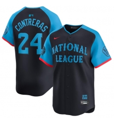 Youth National League 24 William Contreras Navy 2024 All Star Limited Stitched Baseball Jersey Youth National League 24 William Contreras Navy 2024 All Star Limited Stitched Baseball Jersey