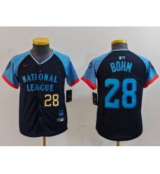 Youth National League 28 Alec Bohm Navy 2024 All Star Limited Stitched Baseball Jersey 1 Youth National League 28 Alec Bohm Navy 2024 All Star Limited Stitched Baseball Jersey 1