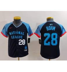 Youth National League 28 Alec Bohm Navy 2024 All Star Limited Stitched Baseball Jersey 3 Youth National League 28 Alec Bohm Navy 2024 All Star Limited Stitched Baseball Jersey 3