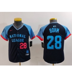 Youth National League 28 Alec Bohm Navy 2024 All Star Limited Stitched Baseball Jersey 6 Youth National League 28 Alec Bohm Navy 2024 All Star Limited Stitched Baseball Jersey 6