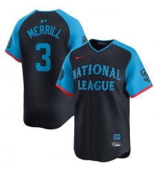 Youth National League 3 Jackson Merrill Navy 2024 All Star Limited Stitched Baseball Jersey Youth National League 3 Jackson Merrill Navy 2024 All Star Limited Stitched Baseball Jersey