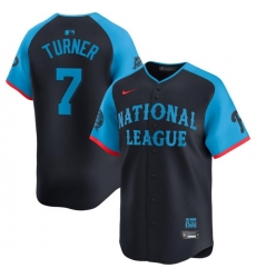 Youth National League 7 Trea Turner Navy 2024 All Star Limited Stitched Baseball Jersey Youth National League 7 Trea Turner Navy 2024 All Star Limited Stitched Baseball Jersey