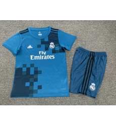 Youth Retro Soccer Jerseys Real Madrid CF Blue Youth Retro Soccer Jerseys Real Madrid CF Blue