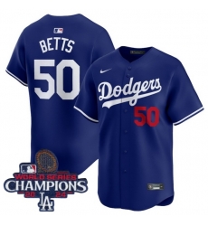 Women Nike Los Angeles Dodgers Mookie Betts #50 Blue Flex Base 2024 World Series Champions Stitched MLB Jersey Women Nike Los Angeles Dodgers Mookie Betts #50 Blue Flex Base 2024 World Series Champions Stitched MLB Jersey