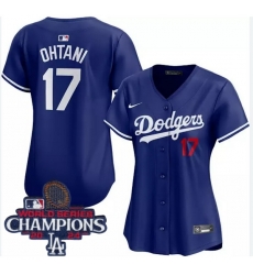 Women Nike Los Angeles Dodgers Shohei Ohtani #17 Blue Flex Base 2024 World Series Champions Stitched MLB Jersey Women Nike Los Angeles Dodgers Shohei Ohtani #17 Blue Flex Base 2024 World Series Champions Stitched MLB Jersey