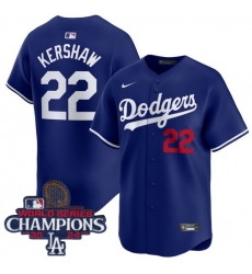 Youth Nike Los Angeles Dodgers Clayton Kershaw #22 Blue Flex Base 2024 World Series Champions Stitched MLB Jersey Youth Nike Los Angeles Dodgers Clayton Kershaw #22 Blue Flex Base 2024 World Series Champions Stitched MLB Jersey