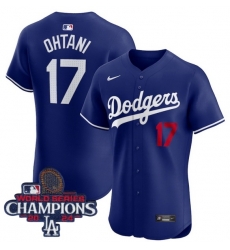Youth Nike Los Angeles Dodgers Shohei Ohtani #17 Blue Flex Base 2024 World Series Champions Stitched MLB Jersey Youth Nike Los Angeles Dodgers Shohei Ohtani #17 Blue Flex Base 2024 World Series Champions Stitched MLB Jersey