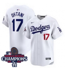 Youth Nike Los Angeles Dodgers Shohei Ohtani #17 White Flex Base 2024 World Series Champions Stitched MLB Jersey Youth Nike Los Angeles Dodgers Shohei Ohtani #17 White Flex Base 2024 World Series Champions Stitched MLB Jersey