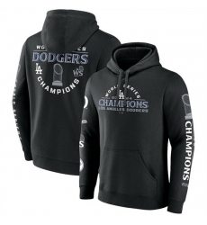 Men Los Angeles Dodgers Black 2024 World Series Champions Logos Pullover Hoodie Men Los Angeles Dodgers Black 2024 World Series Champions Logos Pullover Hoodie