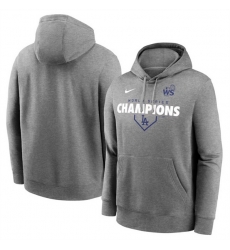 Men Los Angeles Dodgers Heather Charcoal 2024 World Series Champions Home Plate Lockup Club Pullover Hoodie Men Los Angeles Dodgers Heather Charcoal 2024 World Series Champions Home Plate Lockup Club Pullover Hoodie