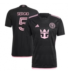 Men Inter Miami CF Sergio Busquets 2024 25 Away Replica Black Men Inter Miami CF Sergio Busquets 2024 25 Away Replica Black