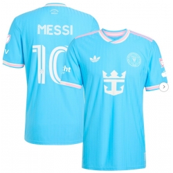 Men's Inter Miami CF Lionel Messi adidas Originals Blue 2025 Third Authentic Player Jersey