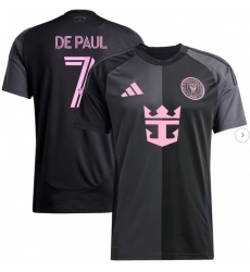 Men's Inter Miami CF Rodrigo De Paul adidas Black 2025 The Fortitude Kit Replica Player Jersey