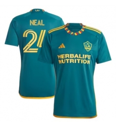 Men LA Galaxy Jalen Neal 2024 25 Away Replica Green Men LA Galaxy Jalen Neal 2024 25 Away Replica Green