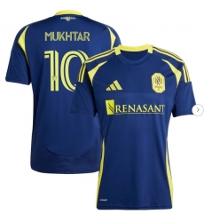 Mens Nashville SC Hany Mukhtar adidas Navy 2025 The Heart of Nashville Kit Replica Player Jersey