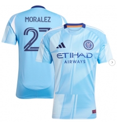 Men's New York City FC Maximiliano Moralez adidas Light Blue 2025 The Excelsior Kit Replica Player Jersey Men's New York City FC Maximiliano Moralez adidas Light Blue 2025 The Excelsior Kit Replica Player Jersey