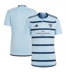 Men Sporting Kansas City Blank 2023 24 Home Replica Light Blue Men Sporting Kansas City Blank 2023 24 Home Replica Light Blue