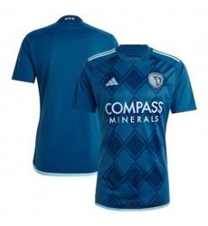 Men Sporting Kansas City Blank 2024 25 Away Replica Navy Men Sporting Kansas City Blank 2024 25 Away Replica Navy