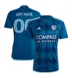 Men Sporting Kansas City Custom 202425 Away Replica Navy Men Sporting Kansas City Custom 202425 Away Replica Navy