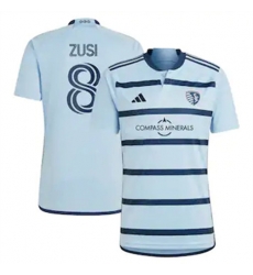 Men Sporting Kansas City Graham Zusi 2023 24 Home Replica Light Blue Men Sporting Kansas City Graham Zusi 2023 24 Home Replica Light Blue