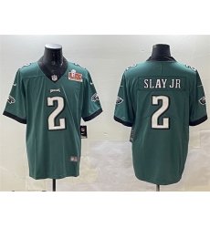 Men Philadelphia Eagles 2 Darius Slay Jr Green 2025 Super Bowl LIX Patch Vapor Untouchable Limited Stitched Football Jersey Men Philadelphia Eagles 2 Darius Slay Jr Green 2025 Super Bowl LIX Patch Vapor Untouchable Limited Stitched Football Jersey