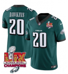 Men Philadelphia Eagles 20 Brian Dawkins Green 2025 Eagles Logo Super Bowl LIX Patch New F U S E Vapor Limited Stitched Football Jersey Men Philadelphia Eagles 20 Brian Dawkins Green 2025 Eagles Logo Super Bowl LIX Patch New F U S E Vapor Limited Stitched Football Jersey