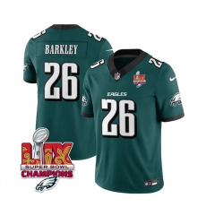 Men Philadelphia Eagles 26 Saquon Barkley Green 2025 Eagles Logo Super Bowl LIX Patch New F U S E Vapor Untouchable Limited Stitched Football Jersey Men Philadelphia Eagles 26 Saquon Barkley Green 2025 Eagles Logo Super Bowl LIX Patch New F U S E Vapor Untouchable Limited Stitched Football Jersey