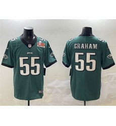 Men Philadelphia Eagles 55 Brandon Graham Green 2025 Super Bowl LIX Patch Vapor Untouchable Limited Stitched Football Jersey Men Philadelphia Eagles 55 Brandon Graham Green 2025 Super Bowl LIX Patch Vapor Untouchable Limited Stitched Football Jersey