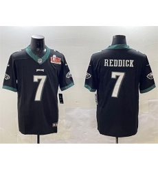 Men Philadelphia Eagles 7 Haason Reddick Black 2025 Super Bowl LIX Patch Vapor Untouchable Limited Stitched Football Jersey Men Philadelphia Eagles 7 Haason Reddick Black 2025 Super Bowl LIX Patch Vapor Untouchable Limited Stitched Football Jersey