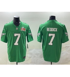 Men Philadelphia Eagles 7 Haason Reddick Green 2025 Super Bowl LIX Patch F U S E Throwback Vapor Untouchable Limited Stitched Football Jersey Men Philadelphia Eagles 7 Haason Reddick Green 2025 Super Bowl LIX Patch F U S E Throwback Vapor Untouchable Limited Stitched Football Jersey