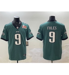 Men Philadelphia Eagles 9 Nick Foles Green 2025 Super Bowl LIX Patch Vapor Untouchable Limited Stitched Football Jersey Men Philadelphia Eagles 9 Nick Foles Green 2025 Super Bowl LIX Patch Vapor Untouchable Limited Stitched Football Jersey
