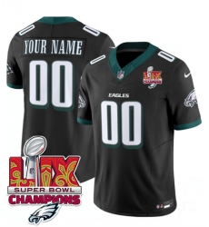 Men Philadelphia Eagles Active Player Custom Black 2025 Eagles Logo Super Bowl LIX Patch New F U S E Vapor Limited Stitched Football Jersey Men Philadelphia Eagles Active Player Custom Black 2025 Eagles Logo Super Bowl LIX Patch New F U S E Vapor Limited Stitched Football Jersey